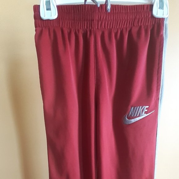 Red and Grey Nike Track Pants Kids Size 7 - Picture 1 of 6